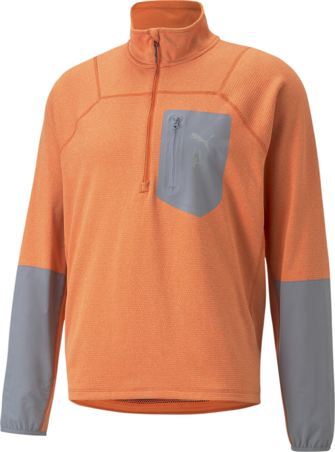 Puma Men M Seasons Polypropylene Raincell 1/2 Zip chili powder