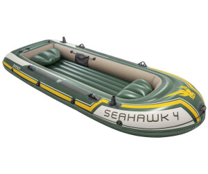 Intex Seahawk 4 Schlauchboot mit Aussenbordmotor + Heckspiegel + Paddel,  Pumpe Set für 4 Personen Komplettset : : Sport & Freizeit