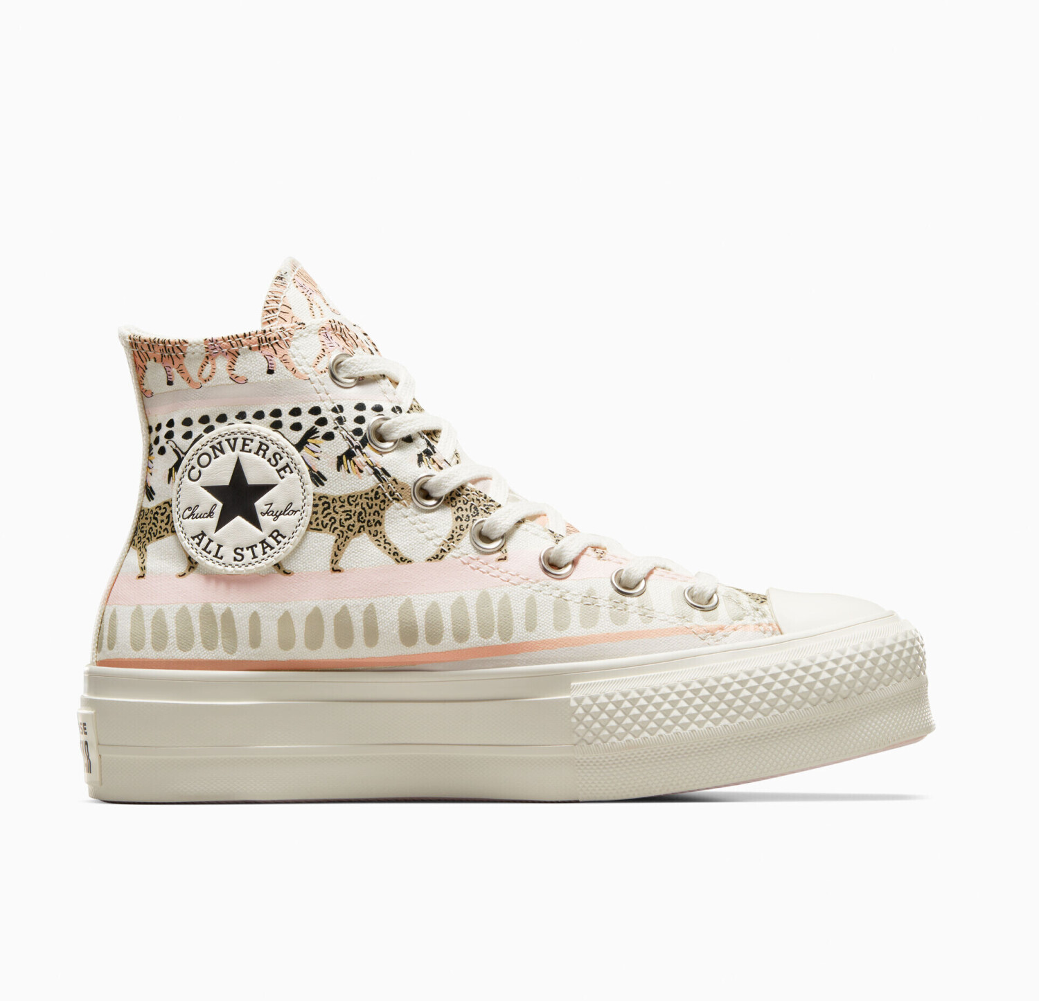 Converse Chuck Taylor All Star Lift Platform Animal Abstract (A06817C) egret/egret/decade pink