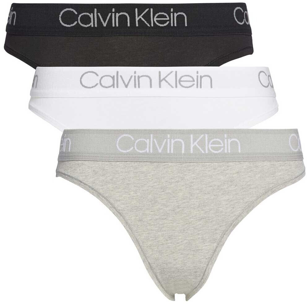 Calvin Klein 3-Pack High Leg Thong (000QD3758E) white/black/grey ab 29,04 €