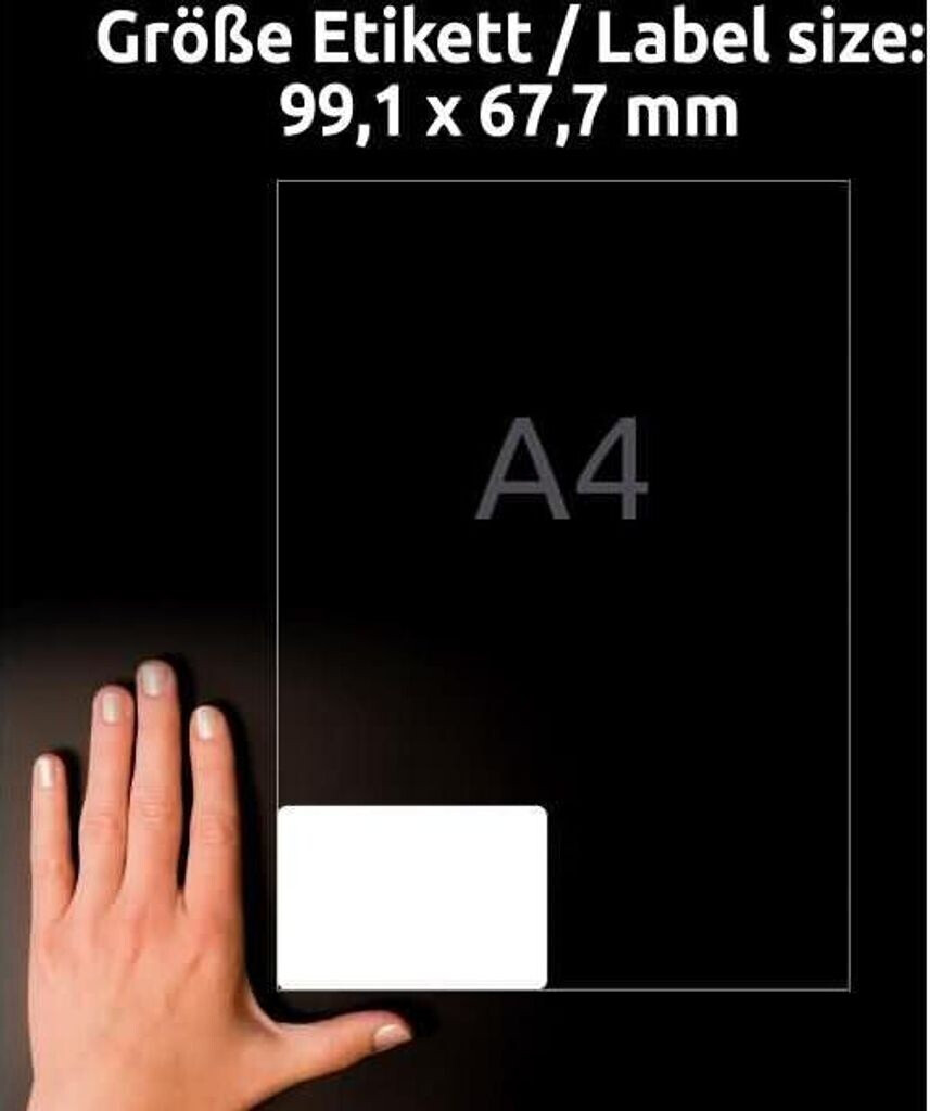 10 Feuilles D'Étiquettes Avery Zweckform 192x61 Mm - Blanc Opaque Pour Classeurs | Papier FSC