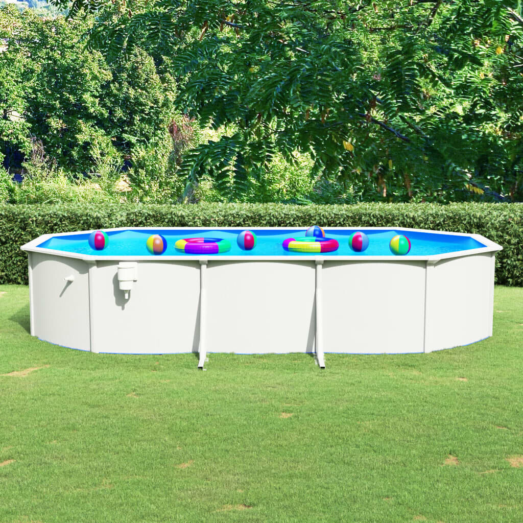vidaXL Steel swimming pool 610 x 360 x 120 cm