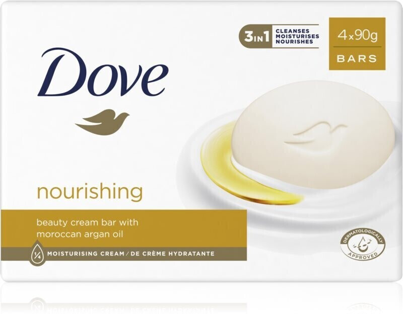 Photos - Shower Gel Dove Cream Oil fine soap with argan oil  (4 x 90 g)