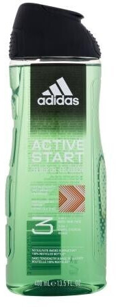 Photos - Shower Gel Adidas Active Start  3-In-1 shower gel for men  (400ml)