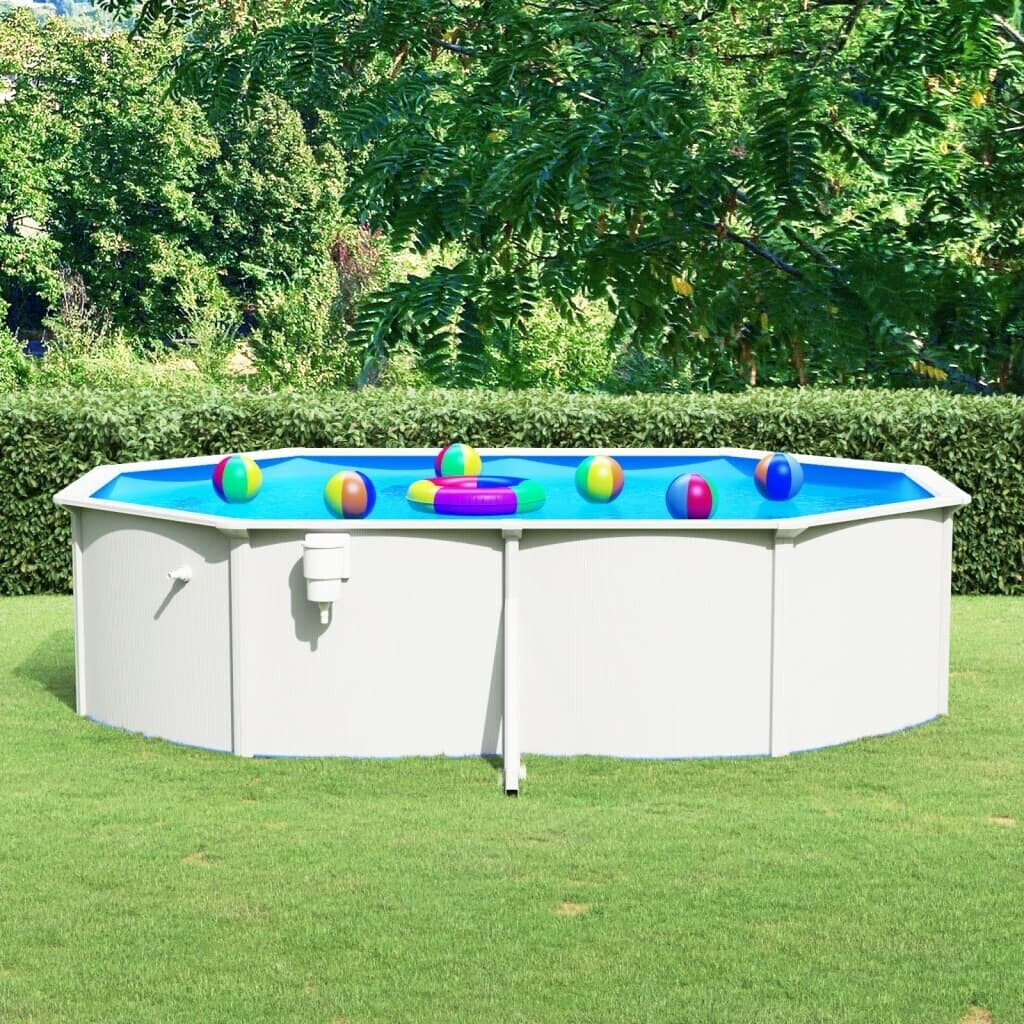 vidaXL Steel pool 490 x 360 x 120 cm