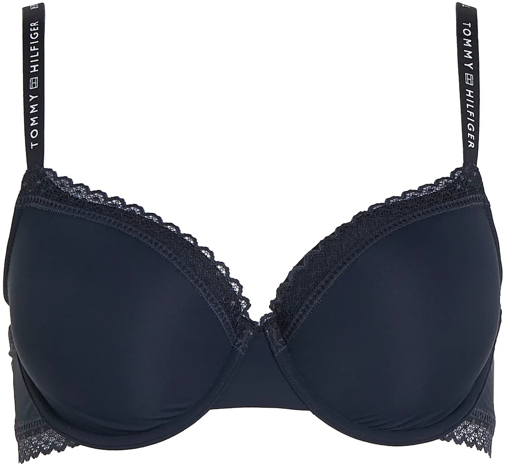 Tommy Hilfiger Tonal Lace Demi-Cup Bra (UW0UW04546) desert sky