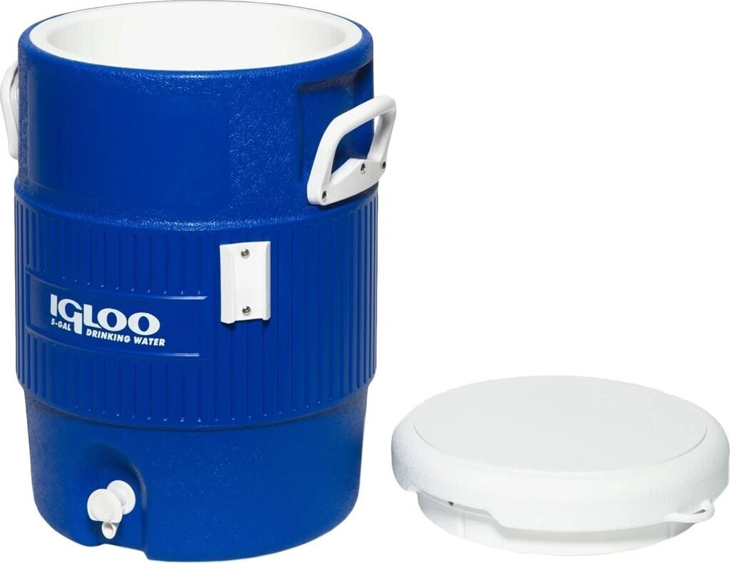 Igloo 5 Gallon Seat Top Cup Dispenser Majestic Blue White
