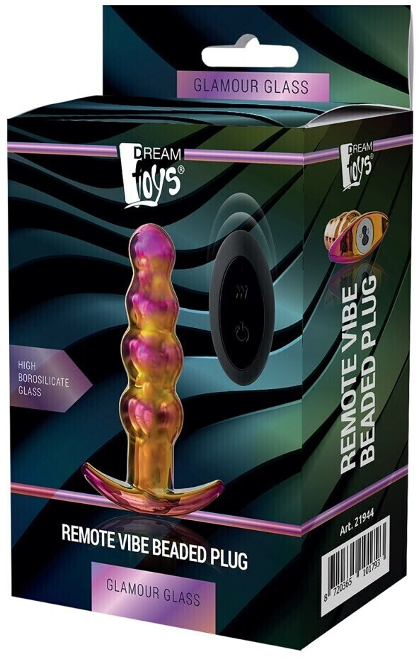 Dreamtoys Glamour Glass Remote Vibe Beaded Plug