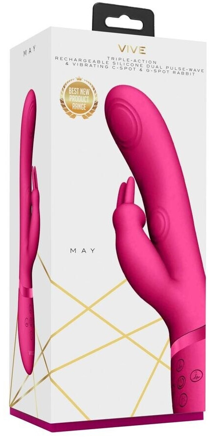 Vive May - Dual Pulse-Wave & Vibrating C-Spot & G-Spot Rabbit - rose