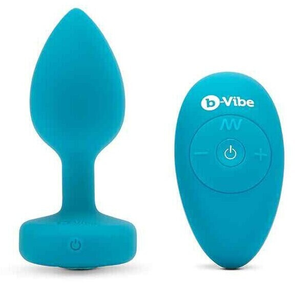 b-Vibe Vibrating Jewel Plug S/M Aquamarine