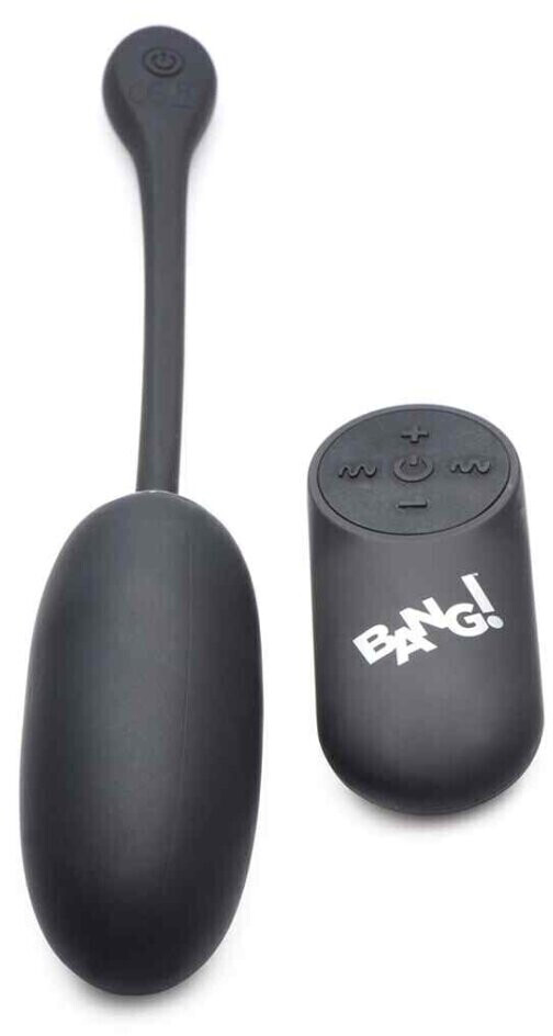 XR Brands 28X Plush Egg & Remote Control - noir