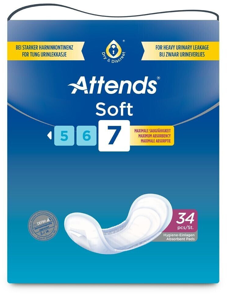 Attends Soft incontinence pads No. 7 (34 pcs.)