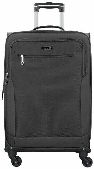 d & n Travel Line 6864 4-Wheel-Trolley 66 cm black grey (6864-01)