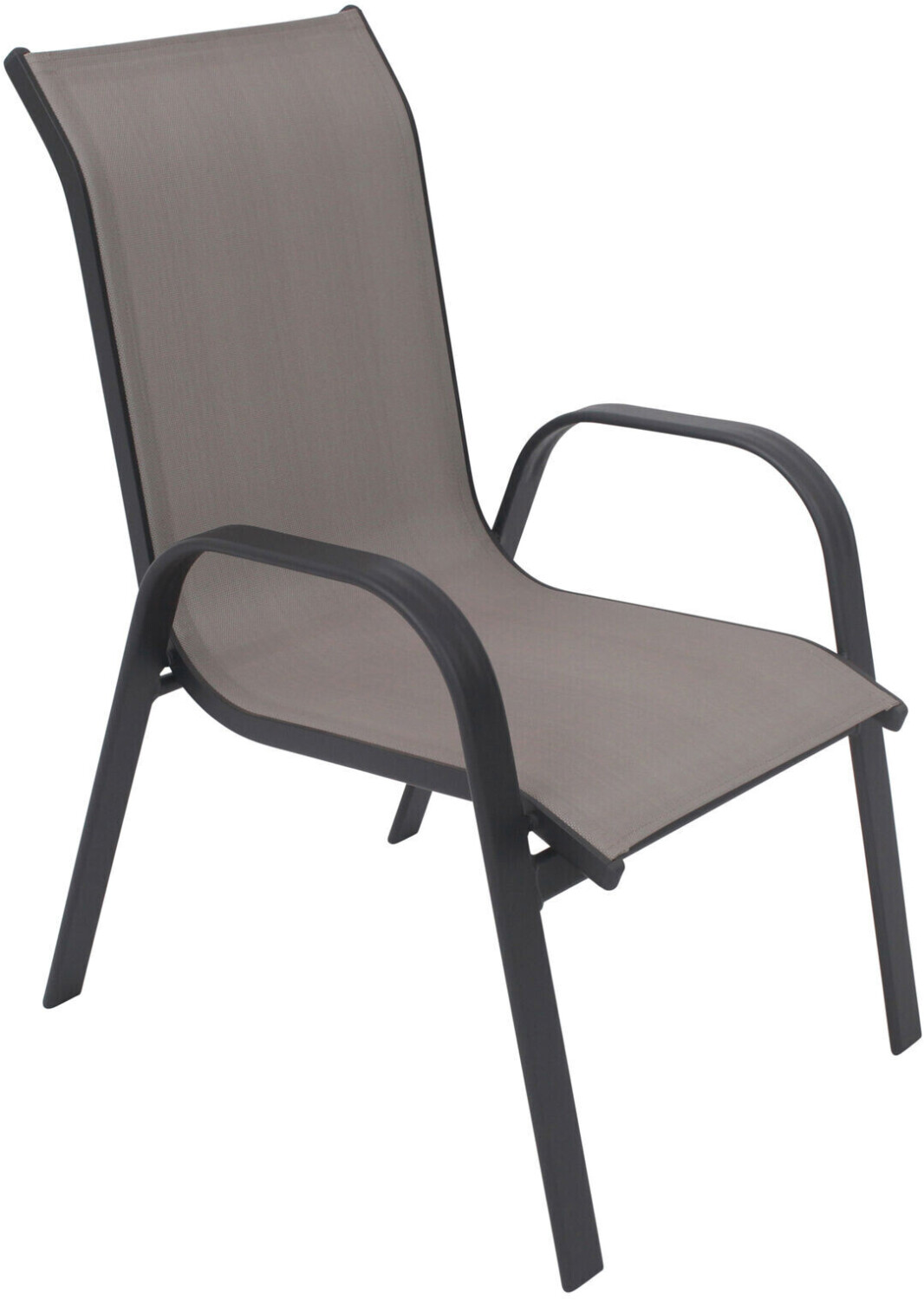 VILLANA Gartenstuhl Aluminium/Textil 75x57x95cm stapelbar anthrazit