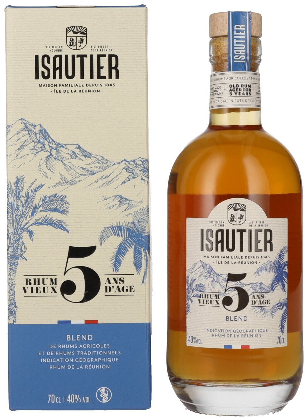 Isautier Rhum Vieux 5 Ans D'âge Blend 0.7l 40%