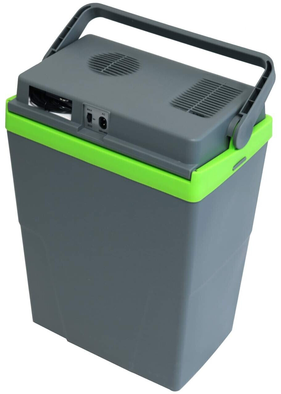 MAXXMEE Outdoor-Flaschenkühler Kühlbox - Wahlweise via Netzkabel oder  KFZ-Anschluss, - 22l Volumen - grau/limegreen