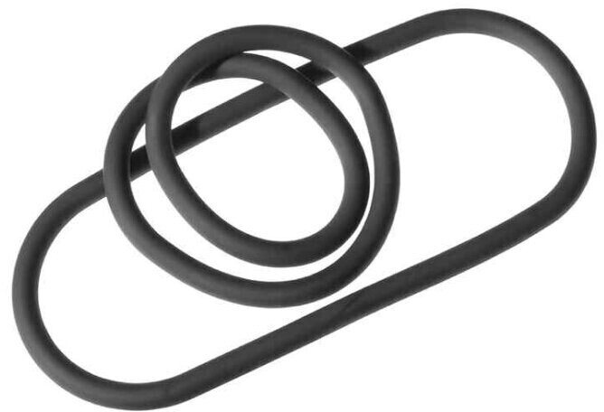 Perfect Fit Silicone 9 Slim Wrap Ring - Black