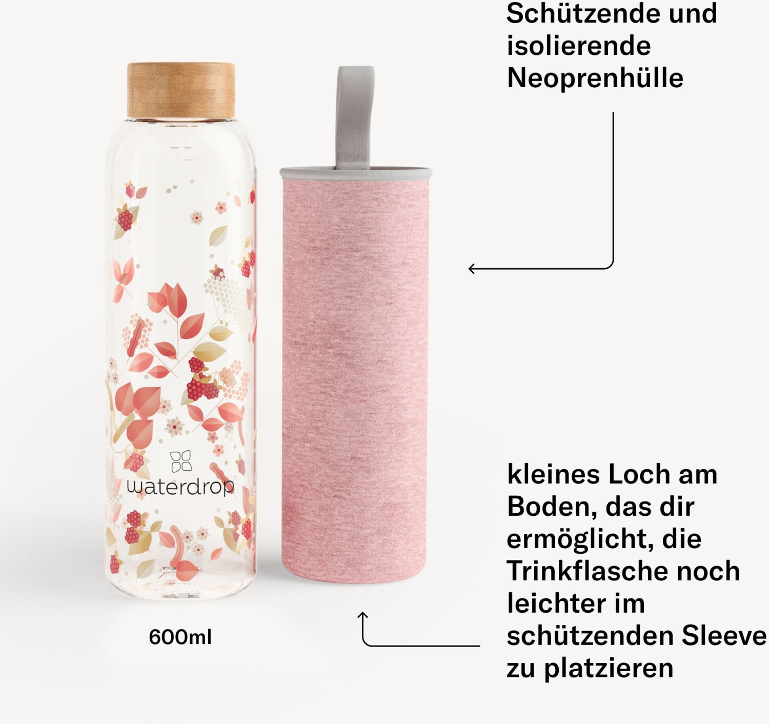 Waterdrop Wasserflasche Glass Edition 600ml Flair ab 16,03 € (Oktober 2026)