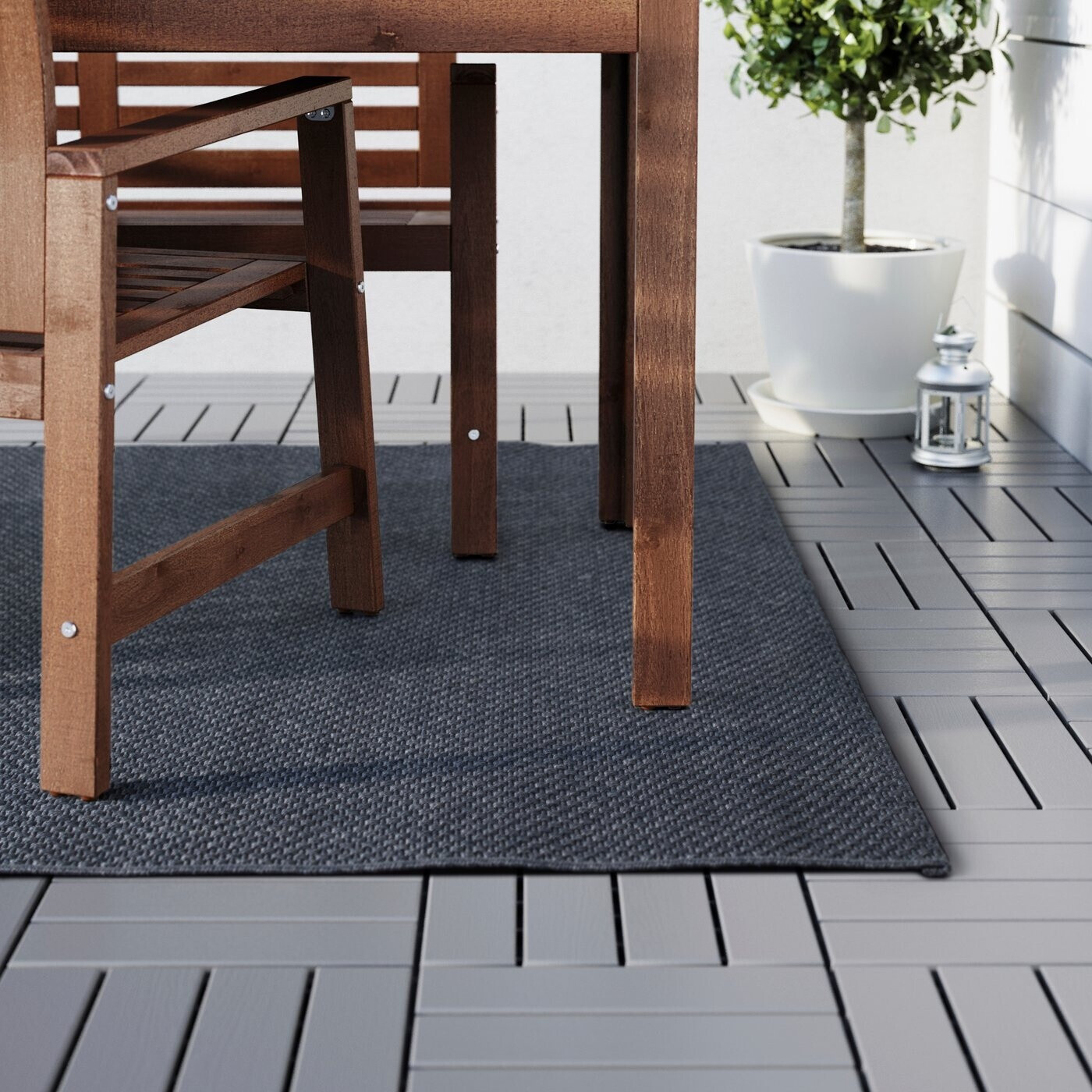 Ikea MORUM Teppich flach gewebt, drinnen/drau dunkelgrau 160x230 cm ab 69,99 € (Oktober 2026)