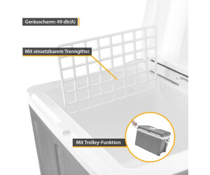 TZS First Austria - Koelbox 24L elektrisch 12V 230V aansluiting voor auto & stekkerdoos - Thermo-elektrische Cool Box koelt & warmt - Minikoelkast met hendel - Voor kamperen, festivals, reizen - Blauw