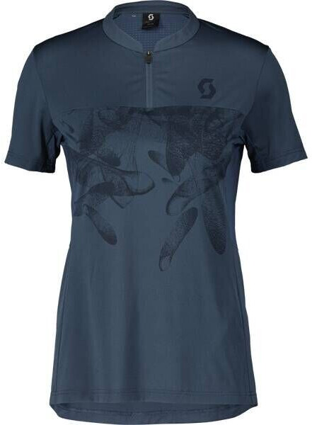 Scott Trail Flow Zip Short-Sleeve Women's Shirt (403117) metal blue/dark blue