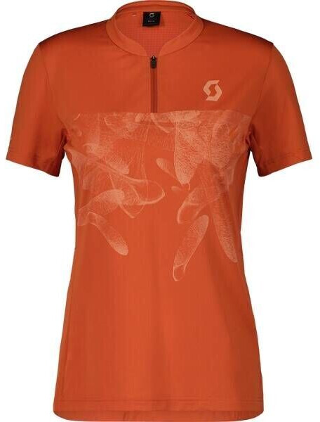 Scott Trail Flow Zip Short-Sleeve Women's Shirt (403117) braze orange/rose beige