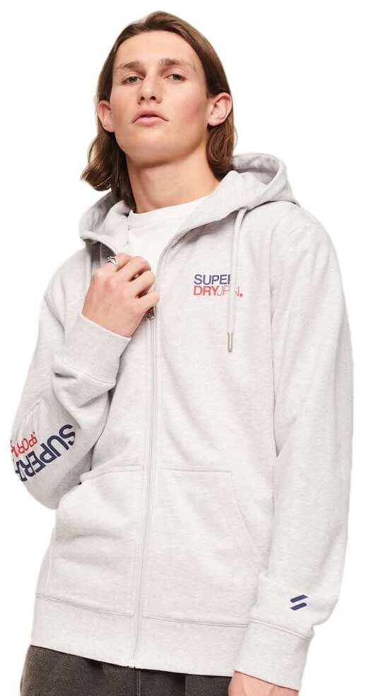 Superdry Sportswear Logo Loose Full Zip Sweatshirt (M2013105A 