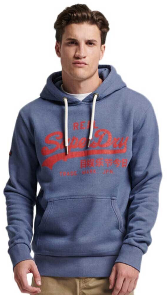 Superdry Vintage Logo Mottled Marl Hoodie (M2012984A) blue