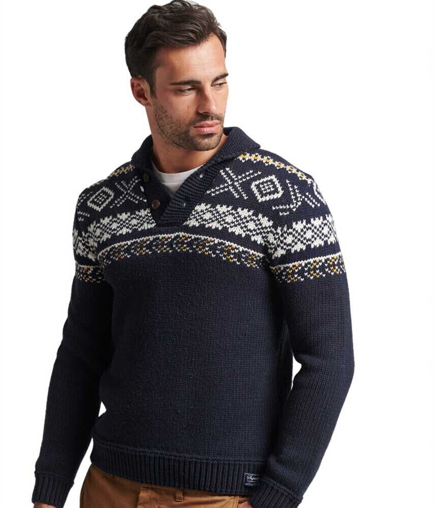 Superdry Vintage Shawl Sweater (M6110500A) blue