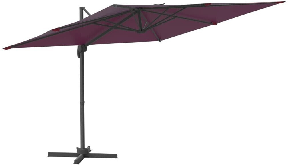 vidaXL Cantilever Umbrella with Aluminium Pole 400x300cm (319924) bordeauxrot