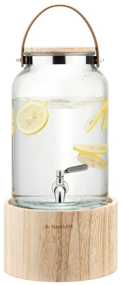 Navaris Getränkespender 5,6 Liter aus Glas Zapfhahn aus Edelstahl mit  Ständer ab 54,99 €