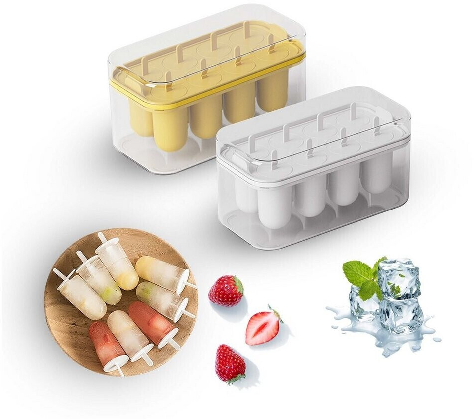 Silikon Eisformen Mit Stiel - 10-fach BPA Frei Für Selbstgemachtes Eis