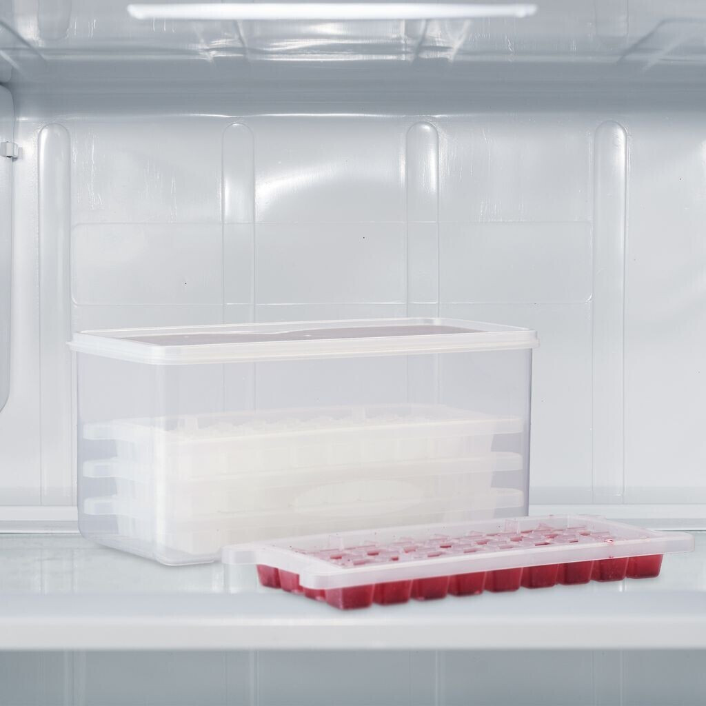 Relaxdays Ice cube tray Ice cube tray set with box and lid