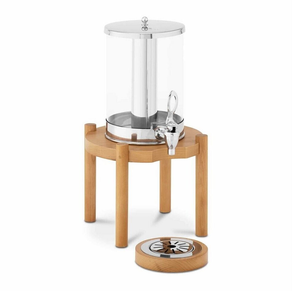 Royal Catering Beverage dispenser juice dispenser - 7 L - cooling system - wooden frame