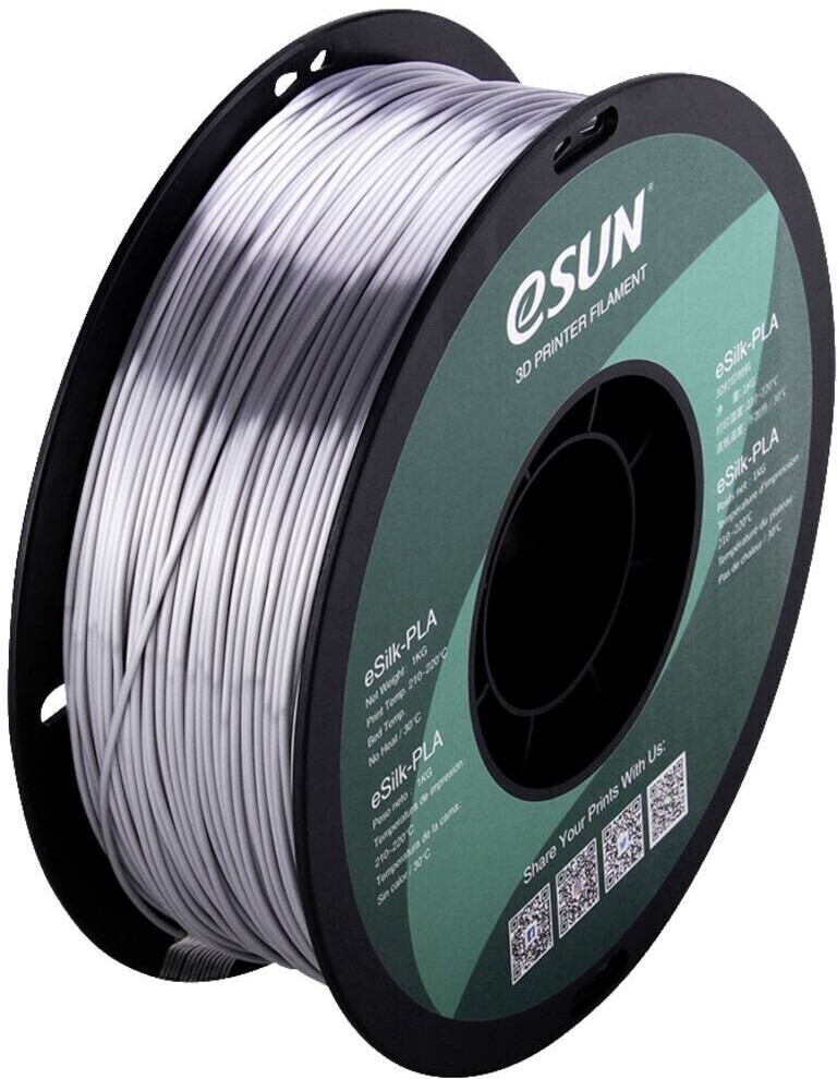 eSun3D eSilk-PLA Silver 1.75mm 1kg