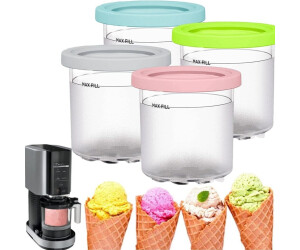 4 Eiscreme Behälter Für Ninja Creami - Inkl. Deckel Und Löffel
