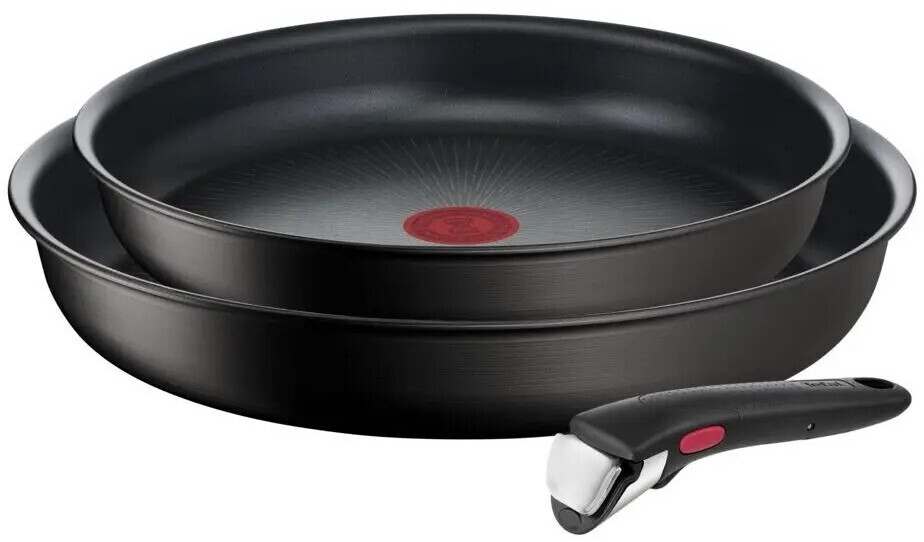 Set Pentole Tefal Ingenio Unlimited On L3959443: 4 Pezzi Impilabili Con Manico Rimovibile, Antiaderenti, Per Induzione, Nero