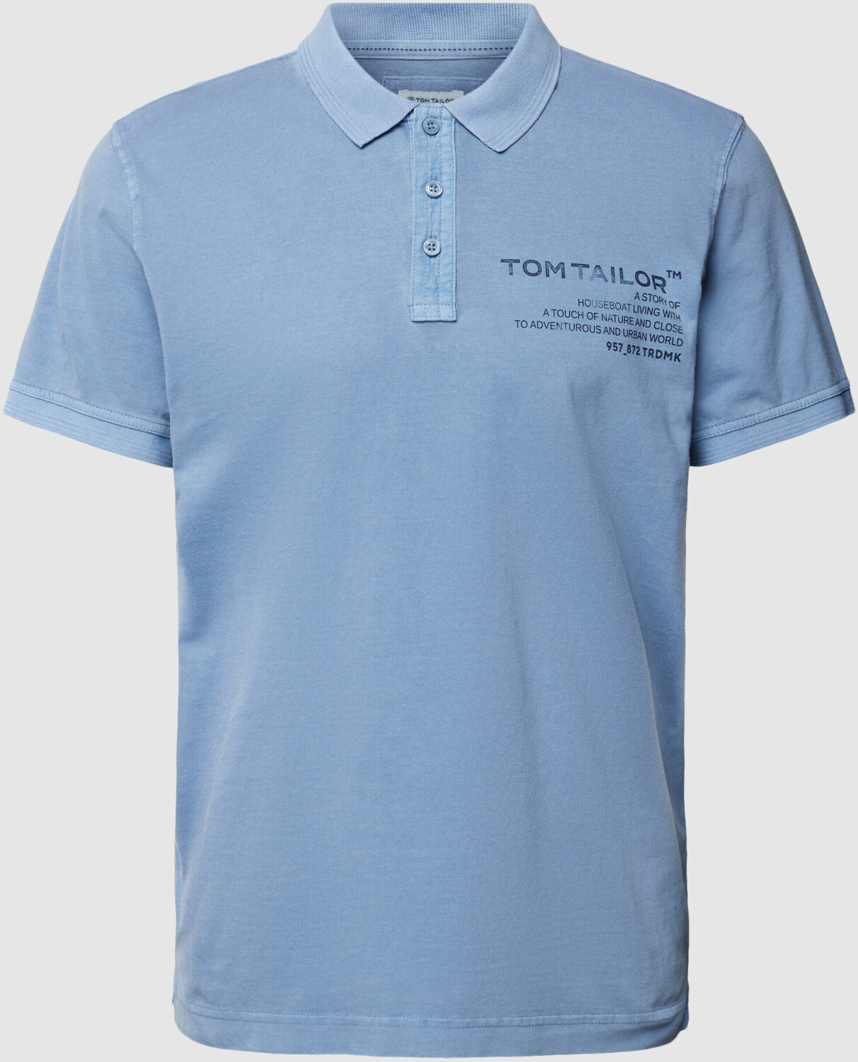 Tom Tailor Poloshirt mit Label-Print (1035641) hellblau ab 7,73 € |  Preisvergleich bei