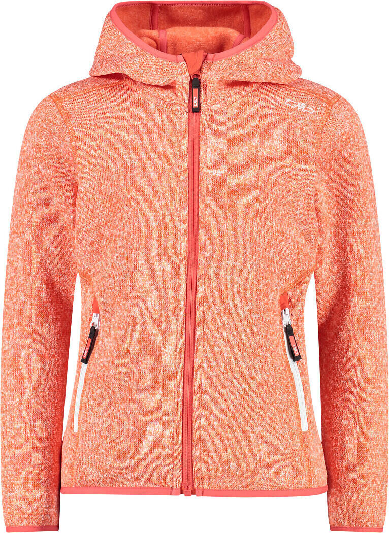 CMP Girl Fleece-Jacket Knit-Tech (3H19825) campari-bianco