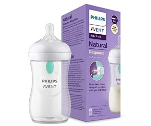 Philips AVENT Biberon Natural AirFree 260 ml transparent + tétine