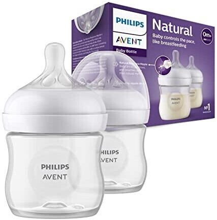 Philips Avent Biberon Natural Response - 2 biberon da 260 ml per neonati da  1 mese in su, senza BPA (modello SCY903/02) 