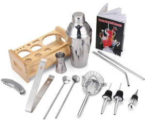 Kit Shaker Cocktail 14+1 Pezzi Godmorn - Set Barman Acciaio Inox Con Ricettario - Foto 4