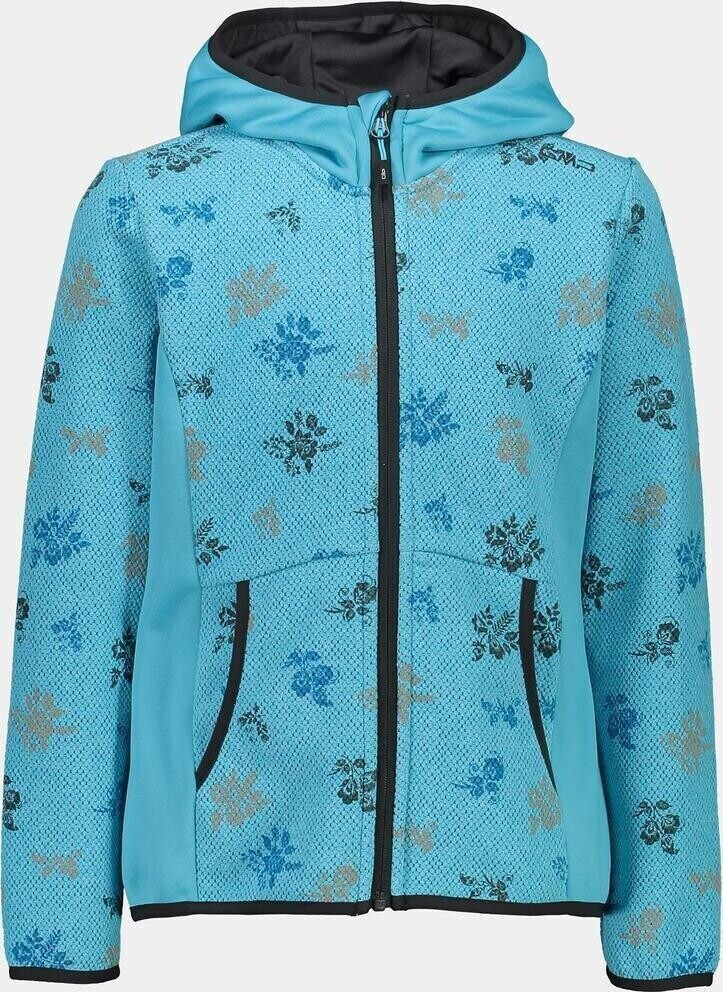 CMP Girl Jacket Fix Hood (30H2195) turchese-antracite