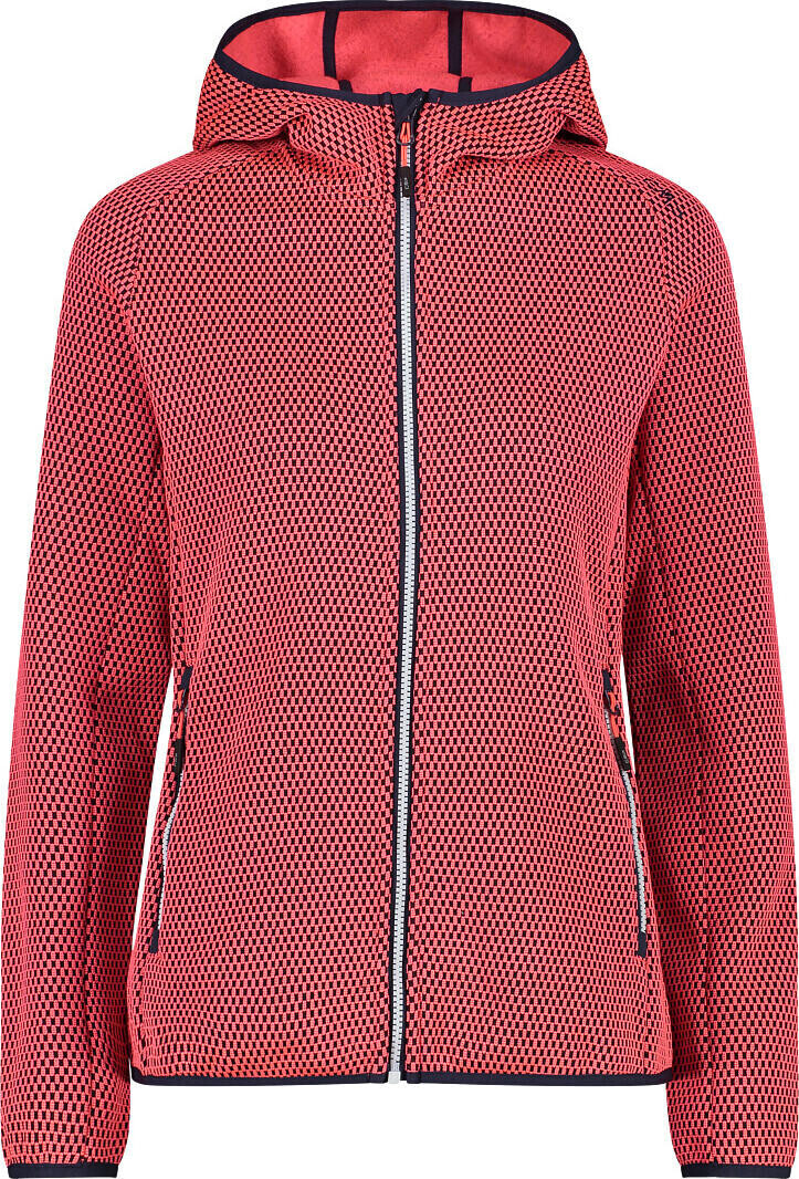 CMP Woman Jacket Fix Hood (32H1926) red fluo-b.blue