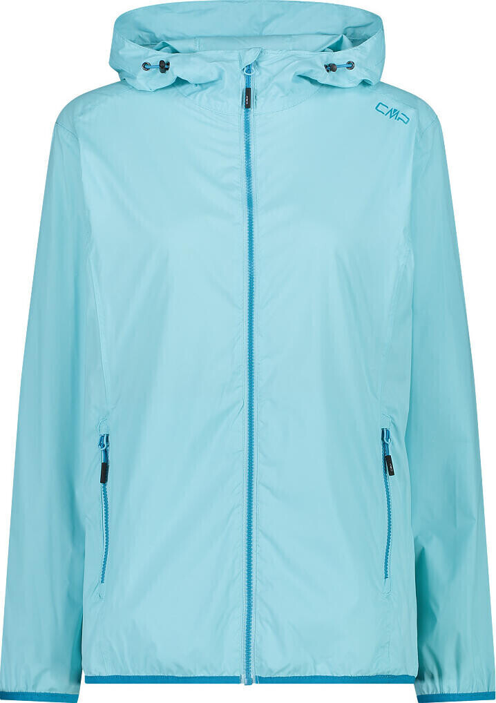 CMP Woman Rain Jacket Fix Hood (32X5796) acqua