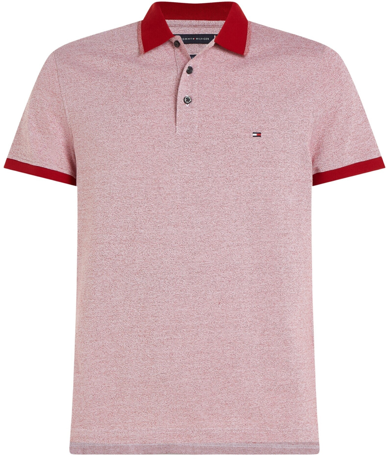 Tommy Hilfiger Mouliné Tipped Slim Fit Polo (MW0MW31665) white/arizona red