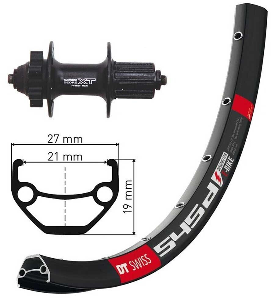 Winora 545 Disc 6a Qr Shimano Deore Xt (26) Rear Wheel