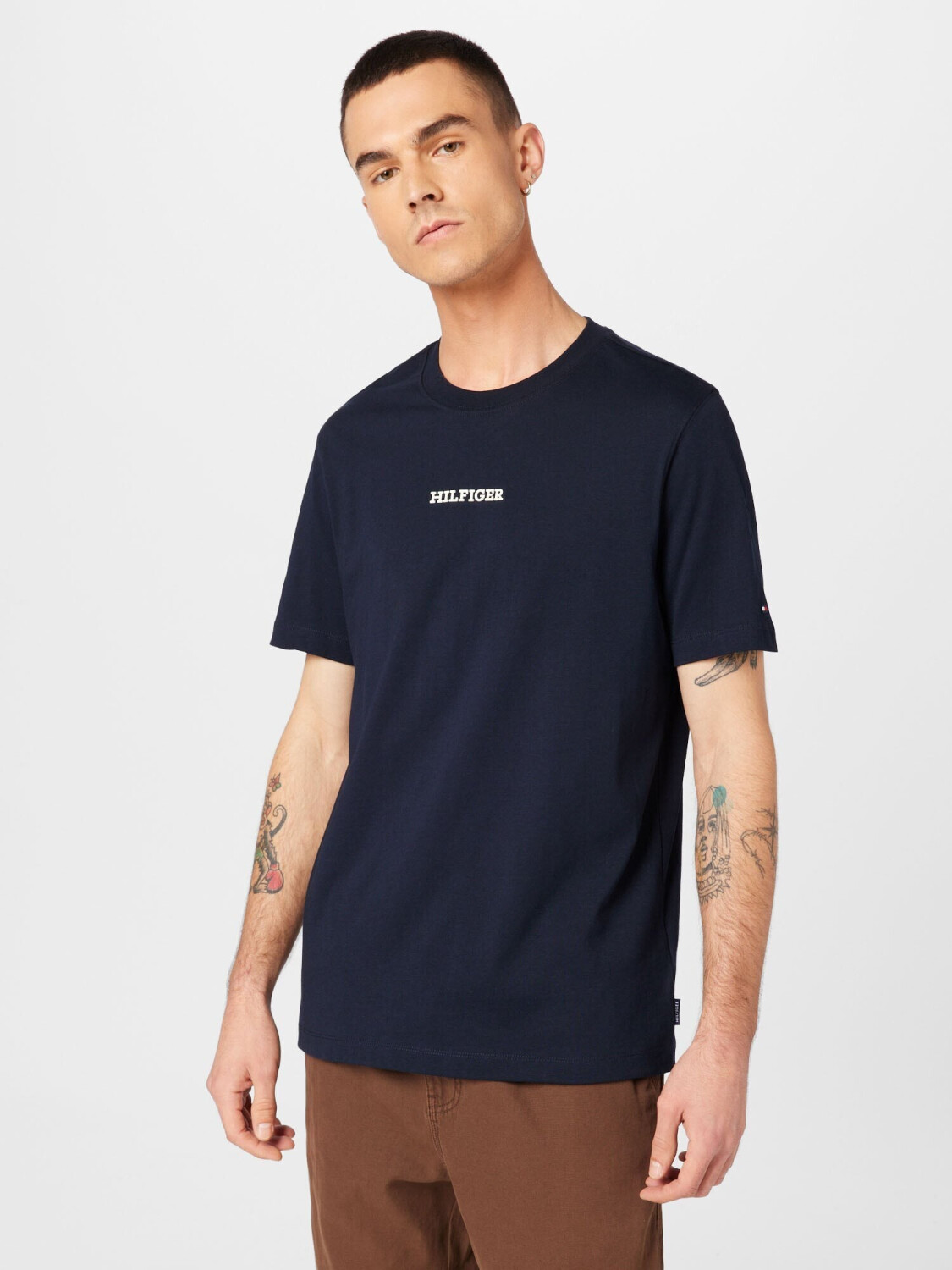 Tommy Hilfiger Monotype sky € bei | ab 26,95 Logo T-Shirt (MW0MW31538) desert Preisvergleich