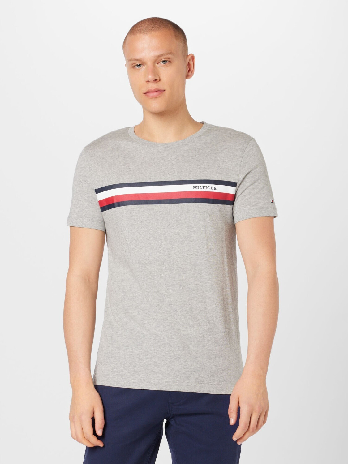 Fit ab € (MW0MW32119) Slim Preisvergleich Monotype light | heather T-Shirt Hilfiger Tommy grey bei 19,92
