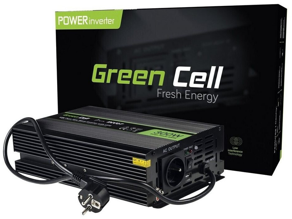 GreenCell 12V auf 230V Reiner sinus 300W/600W USV für Heizung ab